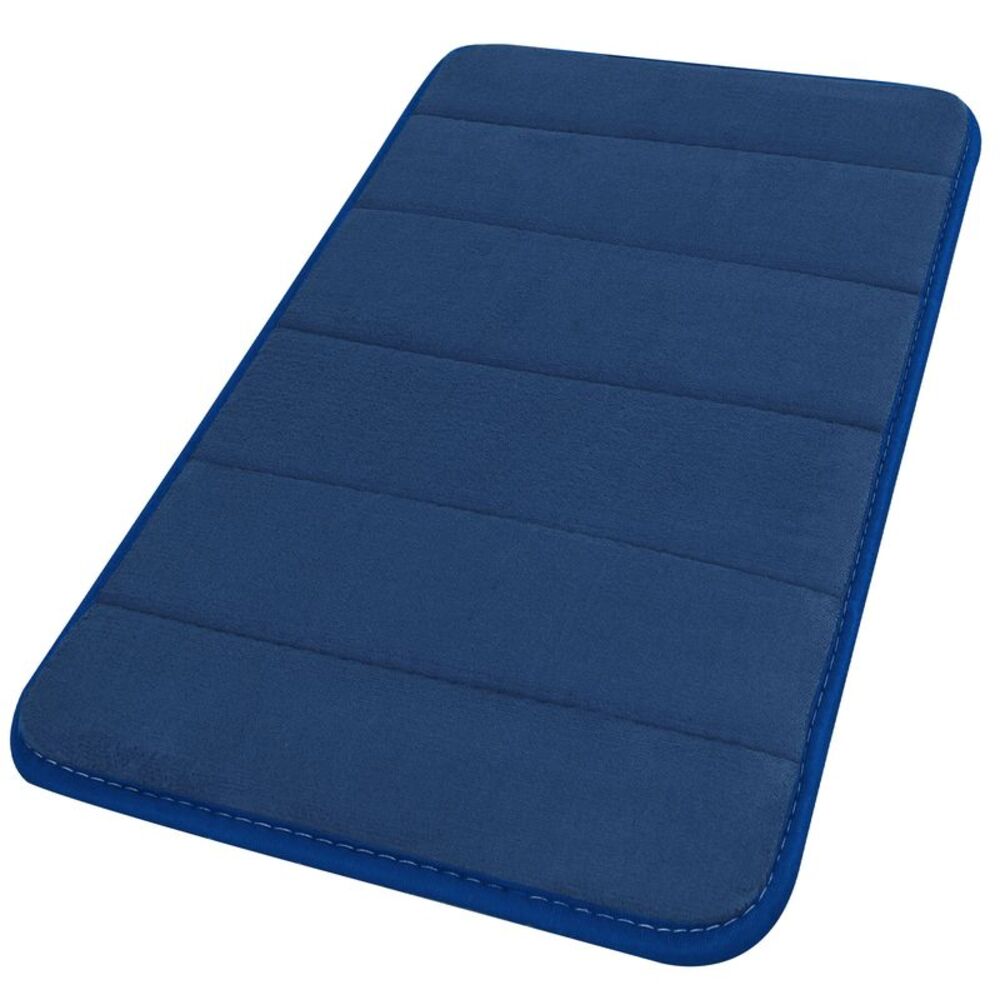 Velvet Memory Foam Bath Mat Soft Absorbent Bath Mat 32" x 20" Royal Blue